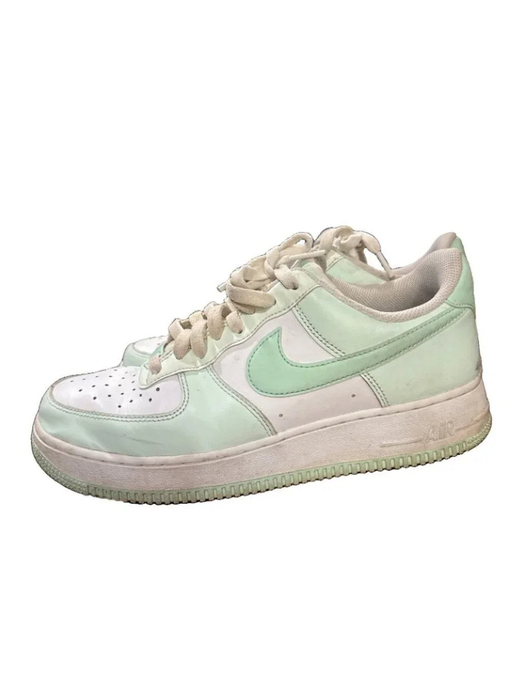 Nike Air Force 1 Low Mint Green Foam White Leather Mens 8/Women’s 9.5 Sneakers